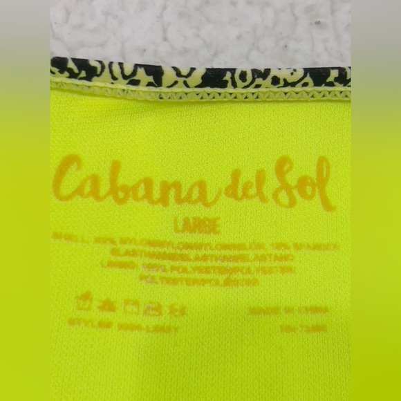 Swim Bikini set size large green neon and black snake print design - Picture 4 of 5